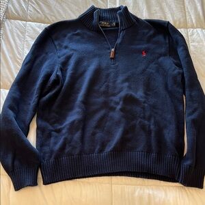 Men’s Polo by Ralph Lauren Blue Half Zip Sweater